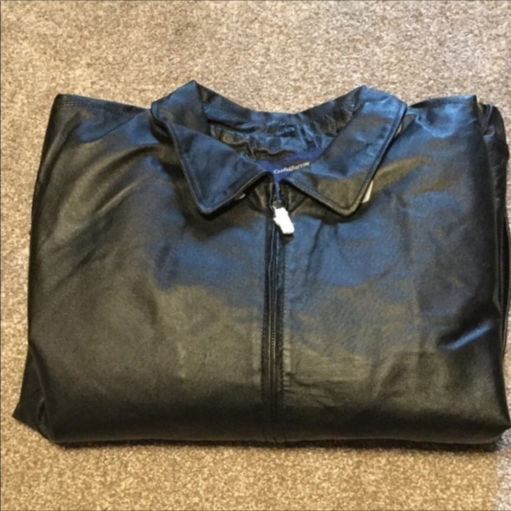 🆕Men’s Croft & Barrow black leather jacket